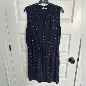 GAP Elastic/Drawstring Waist Navy Blue Sundress